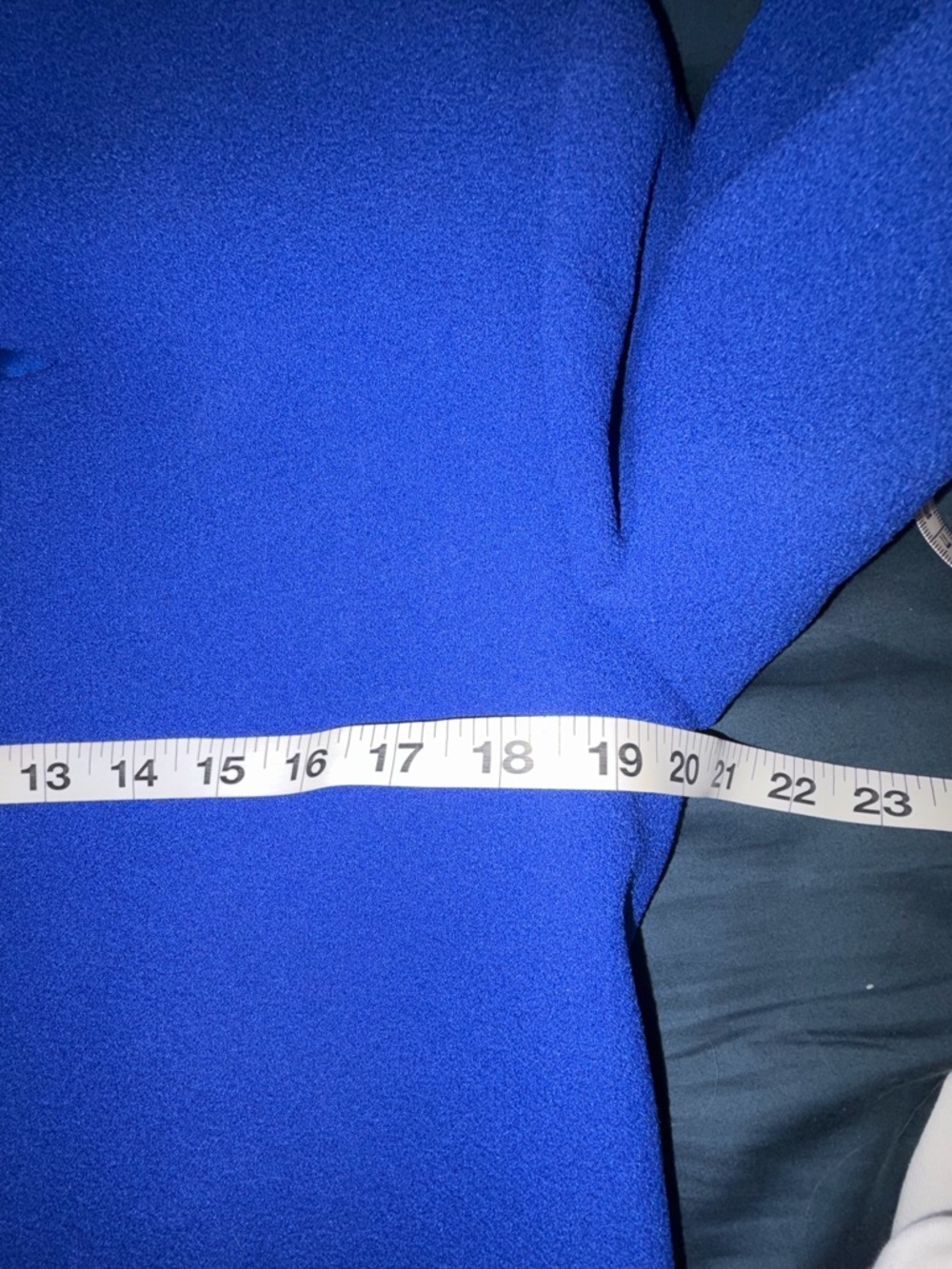 Tahari Arthur S. Levine Cobalt Blue Collarless Zip-Pocket Blazer - Picture 5 of 6